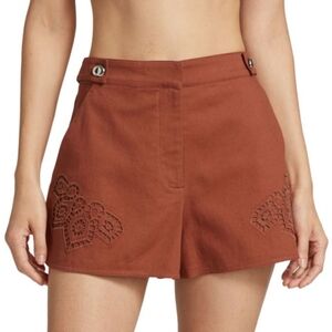 Tanya Taylor - Embroidery Fynn Short - RUST - Size 4